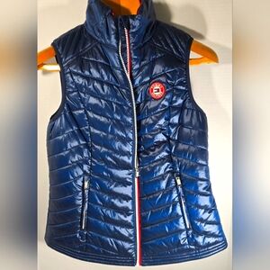 Tommy Hilfiger Sport Blue Puffer Vest size M In EXCELLENT CONDITION